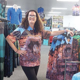 Load image into Gallery viewer, Sun Protective Short Sleeve Fun Shirt - Bilby - Design Works Apparel - Create Your Vibe Outdoors sun protection