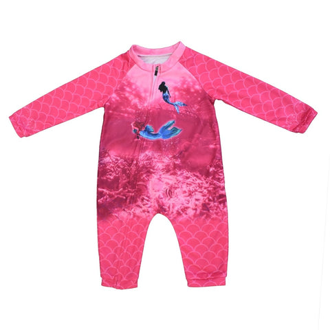 Sun Safe Baby Onesie - Mermaid - Design Works Apparel sun protection