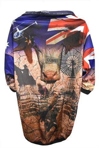 Sun Safe Dog Shirt - My Country Australia - Design Works Apparel - Create Your Vibe Outdoors sun protection