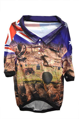 Sun Safe Dog Shirt - My Country Australia - Design Works Apparel - Create Your Vibe Outdoors sun protection