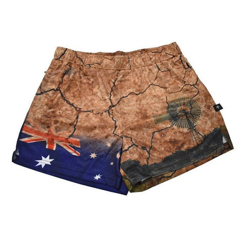 Sun Safe Footy Shorts - My Country - Design Works Apparel - Create Your Vibe Outdoors sun protection