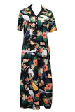 Load image into Gallery viewer, Sun Safe Maxi Dress - Bin Chicken Black - Design Works Apparel sun protection