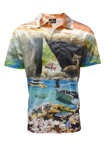 Adult Short Sleeve Camping Fishing Shirt - Maggie Island - Design Works Apparel - Create Your Vibe Outdoors sun protection