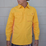 Load image into Gallery viewer, Adult Cotton Ringers Work Shirts - Bush Yellow - Design Works Apparel - Create Your Vibe Outdoors sun protection