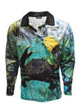 Load image into Gallery viewer, Adult Long Sleeve Button Fishing Shirts - Grab Ya Crab - Design Works Apparel - Create Your Vibe Outdoors sun protection