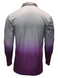 Load image into Gallery viewer, Adult Long Sleeve Button Up Sport Fishing Shirt - Plain Purple - Design Works Apparel - Create Your Vibe Outdoors sun protection