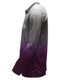 Load image into Gallery viewer, Adult Long Sleeve Button Up Sport Fishing Shirt - Plain Purple - Design Works Apparel - Create Your Vibe Outdoors sun protection
