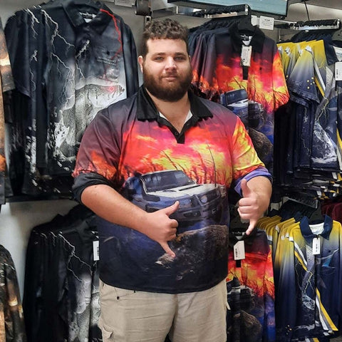 Adult Long Sleeve Camping Shirt - Cane Boar - Design Works Apparel - Create Your Vibe Outdoors sun protection