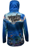 Load image into Gallery viewer, Adult Long Sleeve Fishing Hoodie - Wonky hole Plus Size - Design Works Apparel - Create Your Vibe Outdoors sun protection