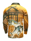 Load image into Gallery viewer, Adult Long Sleeve - Fishing Jetty Plus Size - Design Works Apparel - Create Your Vibe Outdoors sun protection