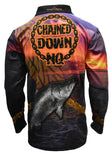Load image into Gallery viewer, Adult Long Sleeve Fishing Shirt - Chained Down NQ Gold - Design Works Apparel - Create Your Vibe Outdoors sun protection