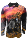 Load image into Gallery viewer, Adult Long Sleeve Fishing Shirt - Chained Down NQ Gold - Design Works Apparel - Create Your Vibe Outdoors sun protection
