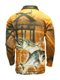 Load image into Gallery viewer, Adult Long Sleeve Fishing Shirt - Fishing Jetty - Design Works Apparel - Create Your Vibe Outdoors sun protection