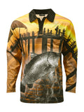 Load image into Gallery viewer, Adult Long Sleeve Fishing Shirt - Fishing Jetty - Design Works Apparel - Create Your Vibe Outdoors sun protection