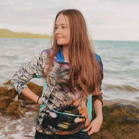 Adult Long Sleeve Sun Safe Fishing Shirt - Cape York, Hit The Tip - Design Works Apparel - Create Your Vibe Outdoors sun protection