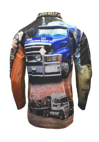 Adult Long Sleeve - Trucks - Design Works Apparel - Create Your Vibe Outdoors sun protection