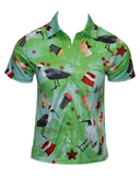 Load image into Gallery viewer, Adult Short Sleeve Button Up - Bin Chicken Ugly Christmas - Design Works Apparel - Create Your Vibe Outdoors sun protection