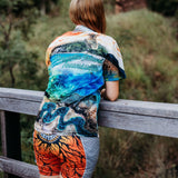 Load image into Gallery viewer, Adult Short Sleeve Camping Fishing Shirt - Maggie Island - Design Works Apparel - Create Your Vibe Outdoors sun protection