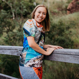 Load image into Gallery viewer, Adult Short Sleeve Camping Fishing Shirt - Maggie Island - Design Works Apparel - Create Your Vibe Outdoors sun protection