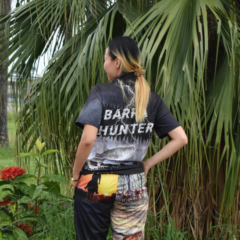 Adult Short Sleeve Fishing Shirt - Barra Hunter - Design Works Apparel - Create Your Vibe Outdoors sun protection