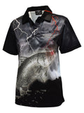 Load image into Gallery viewer, Adult Short Sleeve Fishing Shirt - Barra Hunter - Design Works Apparel - Create Your Vibe Outdoors sun protection