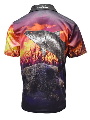 Adult Short Sleeve Fishing Shirt - Cane Boar - Design Works Apparel - Create Your Vibe Outdoors sun protection