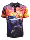 Load image into Gallery viewer, Adult Short Sleeve Fishing Shirt - Cane boar Plus Size - Design Works Apparel - Create Your Vibe Outdoors sun protection