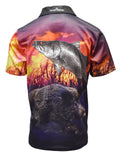 Load image into Gallery viewer, Adult Short Sleeve Fishing Shirt - Cane boar Plus Size - Design Works Apparel - Create Your Vibe Outdoors sun protection