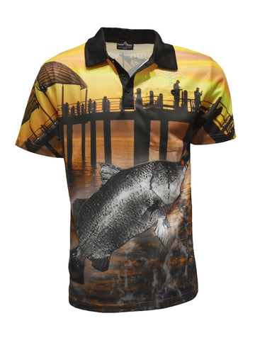 Adult Short Sleeve Fishing Shirt - Fishing Jetty - Design Works Apparel - Create Your Vibe Outdoors sun protection