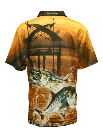 Adult Short Sleeve Fishing Shirt - Fishing Jetty - Design Works Apparel - Create Your Vibe Outdoors sun protection