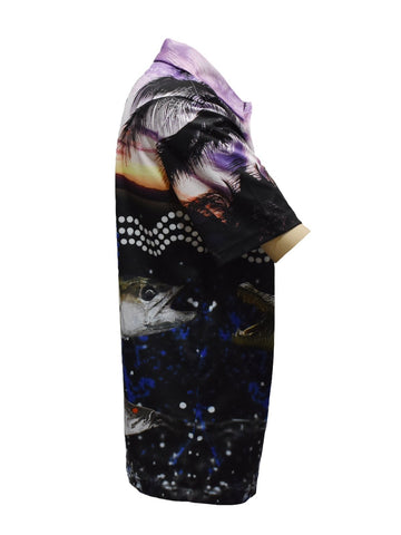 Adult Short Sleeve Fishing Shirt - Mackerel Sky - Design Works Apparel - Create Your Vibe Outdoors sun protection