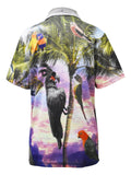 Load image into Gallery viewer, Adult Short Sleeve Gardening Tropical Fishing Shirt - Parrots - Design Works Apparel - Create Your Vibe Outdoors sun protection