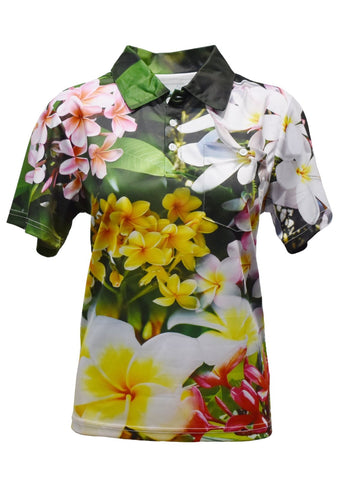 Adult Short Sleeve Gardening Tropical Shirt - Frangipani - Design Works Apparel - Create Your Vibe Outdoors sun protection