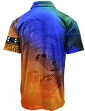 Load image into Gallery viewer, Adult Short Sleeve Indigenous Art Fishing Shirt - Fusion Plus Size - Design Works Apparel - Create Your Vibe Outdoors sun protection