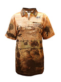 Load image into Gallery viewer, Adult Short Sleeve Outback Fishing Shirt with Zip Pocket - My Country Sunrise - Design Works Apparel