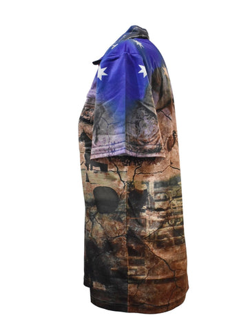 Adult Short Sleeve Outback Fishing Shirts Australia with Zip Pocket - My Country Australia - Design Works Apparel