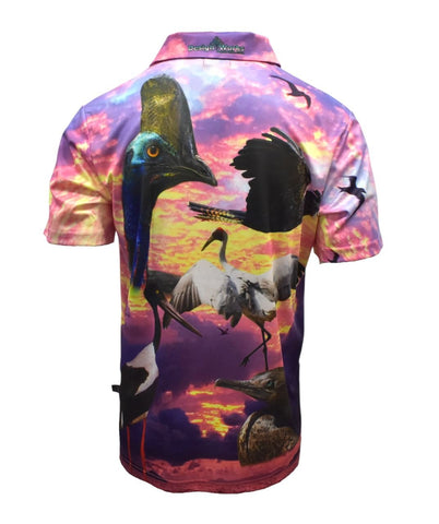 Adult Short Sleeve Sun Shirt - Birds - Design Works Apparel - Create Your Vibe Outdoors sun protection
