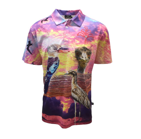 Adult Short Sleeve Sun Shirt - Birds - Design Works Apparel - Create Your Vibe Outdoors sun protection