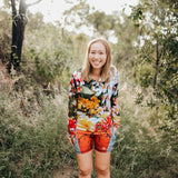 Load image into Gallery viewer, Adult Sun Long Sleeve Tropical Shirts - Frangipani - Design Works Apparel - Create Your Vibe Outdoors sun protection