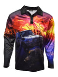 Load image into Gallery viewer, Adult Sun Safe Long Sleeve Shirt - Cane Boar Plus Size - Design Works Apparel - Create Your Vibe Outdoors sun protection