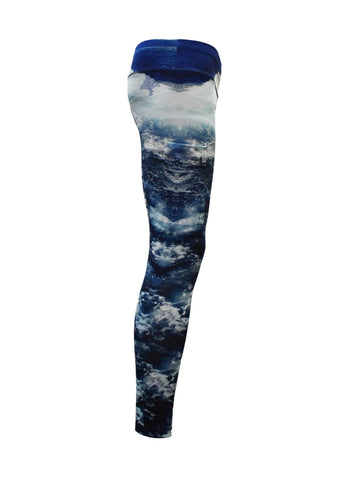 Adult UV Protective Leggings Tights Skins - Whitewater - Design Works Apparel - Create Your Vibe Outdoors sun protection