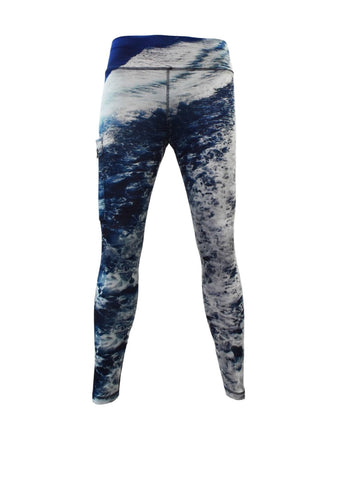 Adult UV Protective Leggings Tights Skins - Whitewater - Design Works Apparel - Create Your Vibe Outdoors sun protection