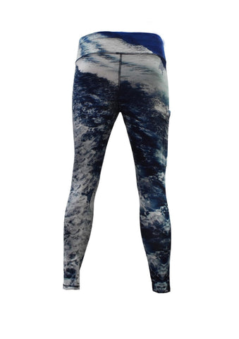 Adult UV Protective Leggings Tights Skins - Whitewater - Design Works Apparel - Create Your Vibe Outdoors sun protection