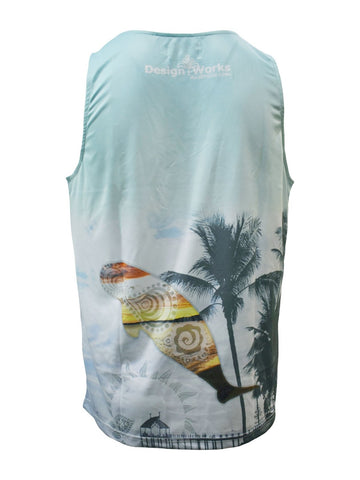 Adult UV Protective Quick Dry Singlets - Sea Dream - Design Works Apparel - Create Your Vibe Outdoors sun protection