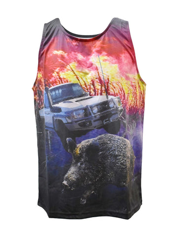 Adult UV Protective Tank Top Singlets - Cane Boar - Design Works Apparel - Create Your Vibe Outdoors sun protection