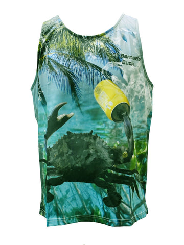 Adult UV Protective Tank Top Singlets - Grab Ya Crab - Design Works Apparel - Create Your Vibe Outdoors sun protection
