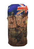 Load image into Gallery viewer, Adult UV Protective Tank Top Singlets - My Country Australia - Design Works Apparel - Create Your Vibe Outdoors sun protection