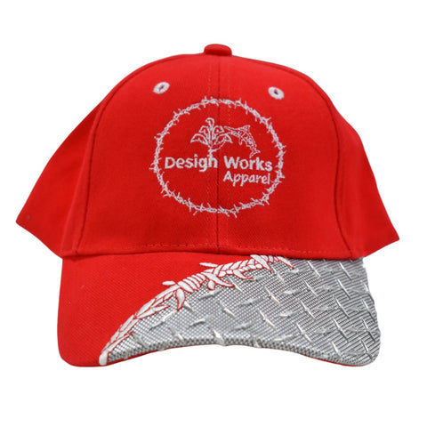 Barbed Wire Cap - Red - Design Works Apparel - Create Your Vibe Outdoors sun protection