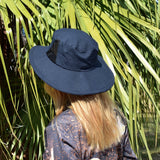 Load image into Gallery viewer, Bucket Hat with Mesh Panel - Black - Design Works Apparel - Create Your Vibe Outdoors sun protection