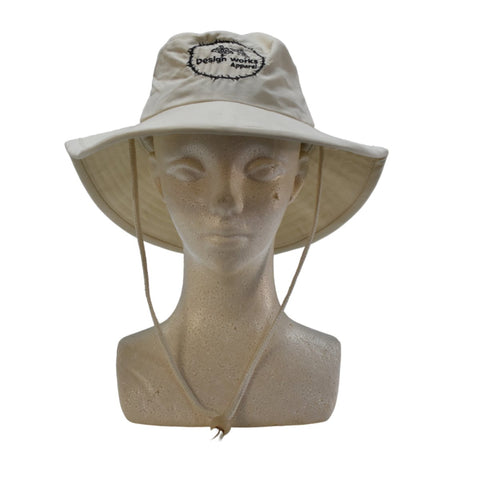 Bucket Hat with Side Mesh - Natural - Design Works Apparel - Create Your Vibe Outdoors sun protection
